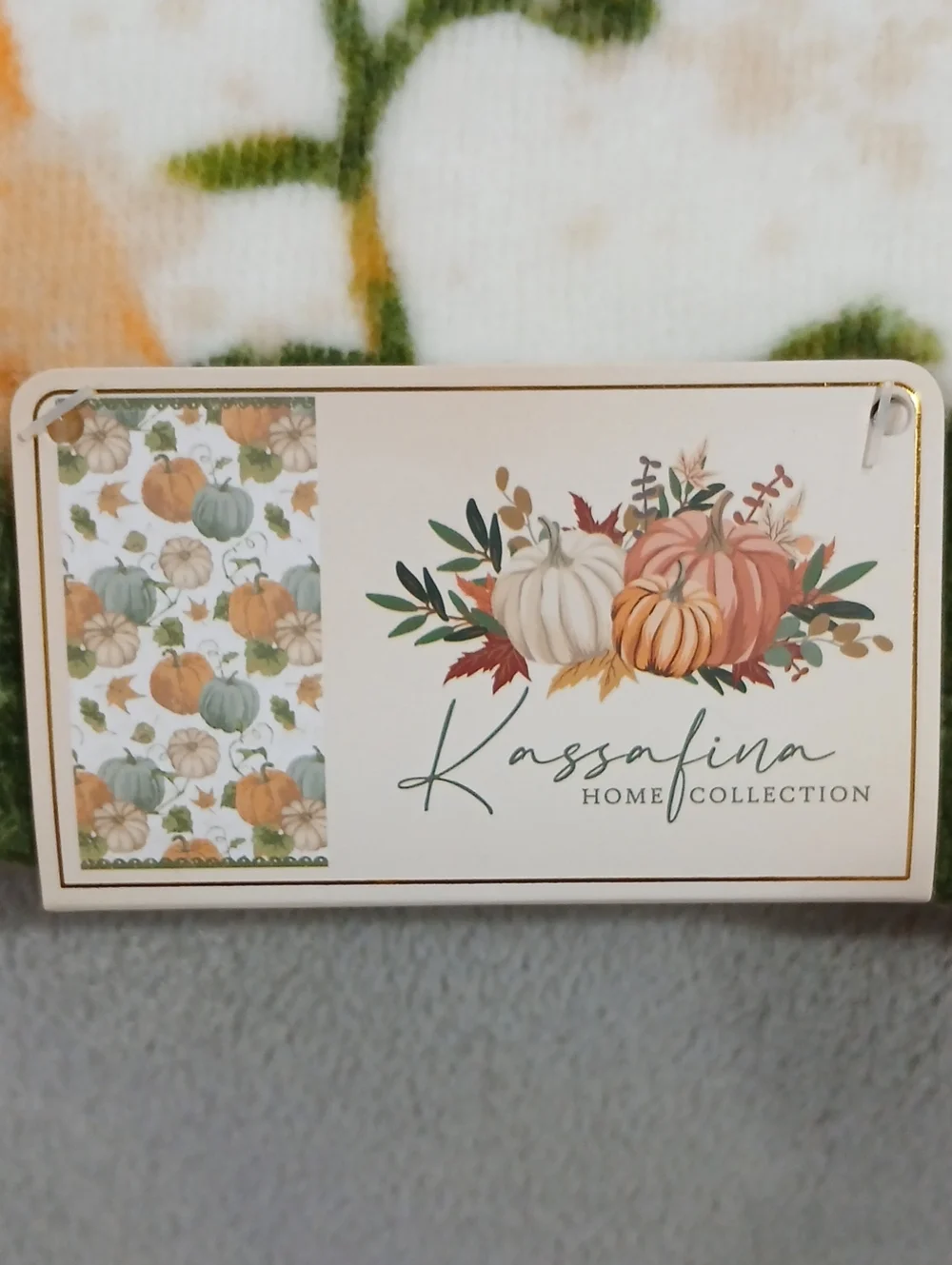 Pumpkin Harvest 100% Cotton Bath Toqel Set- Orange, Green, Cream